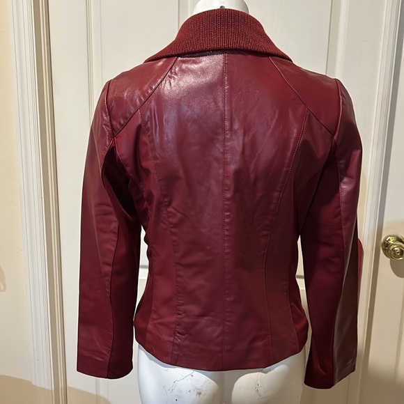 IMAN Leather and fabric Jacket. NWT Small - Picture 5 of 10
